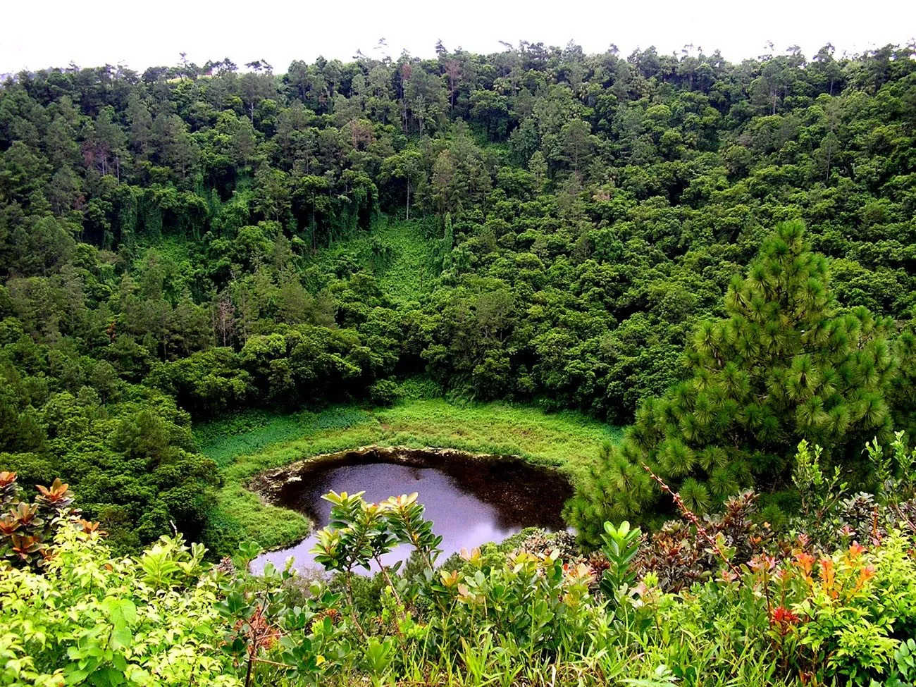 Vulcão Trou aux Cerfs ilhas mauricio