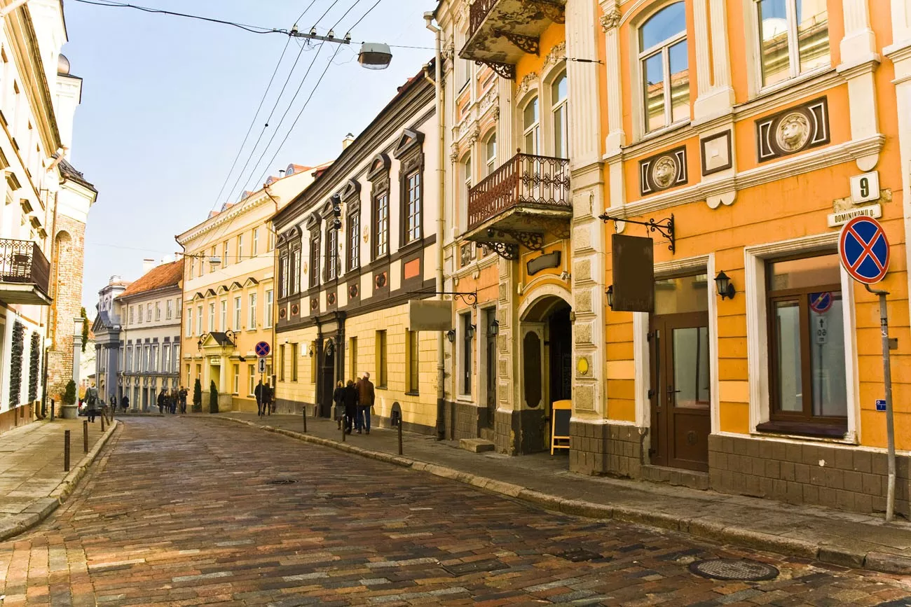 Rua Vilnius  da cidade antiga, lituana