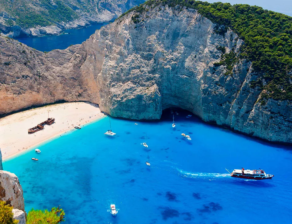 Atenas, Zakynthos, Santorini e Mykonos