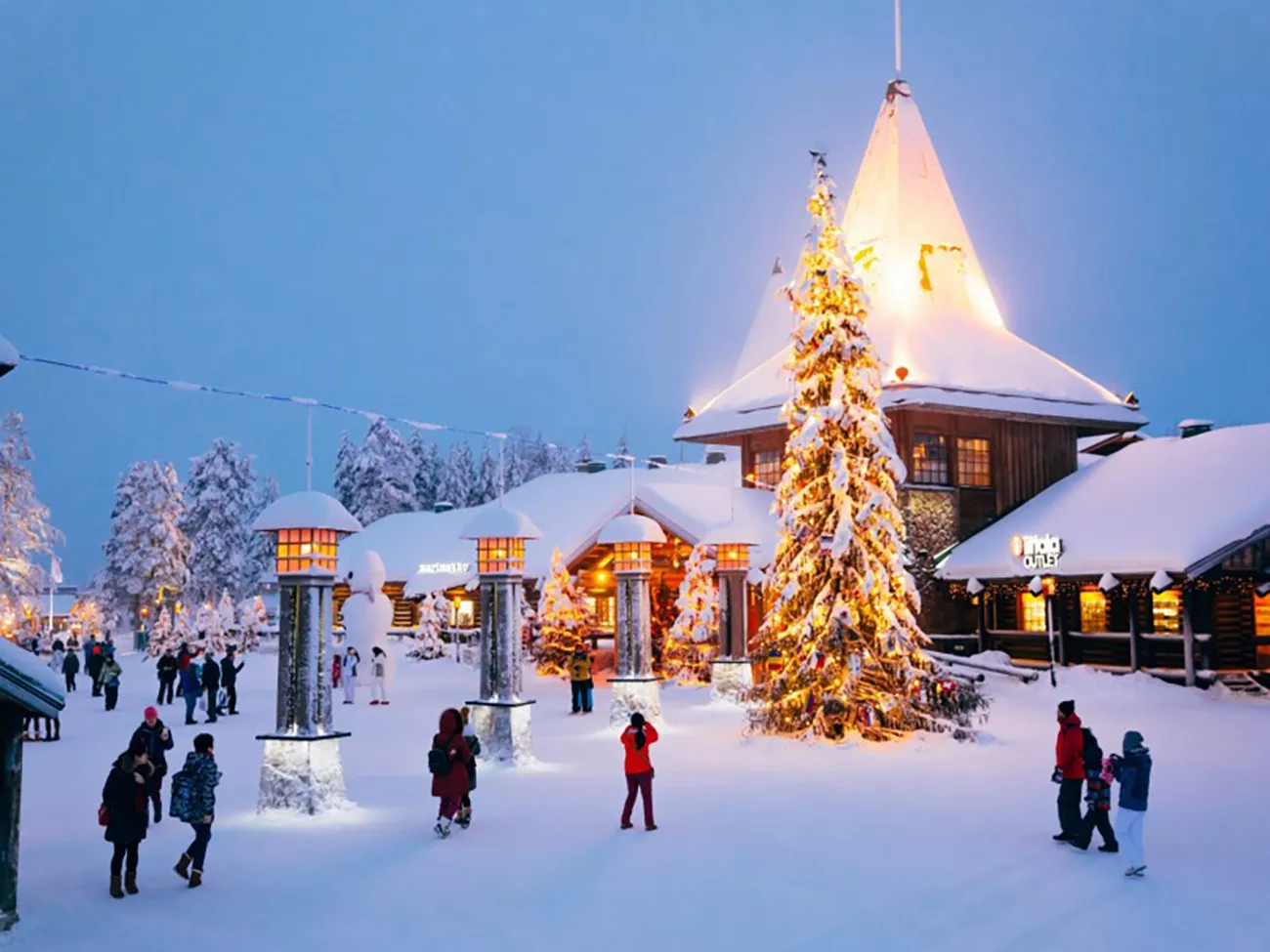 Papai Noel e Aurora Boreal