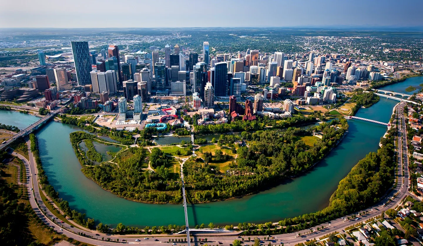 Vista aerea de Calgary