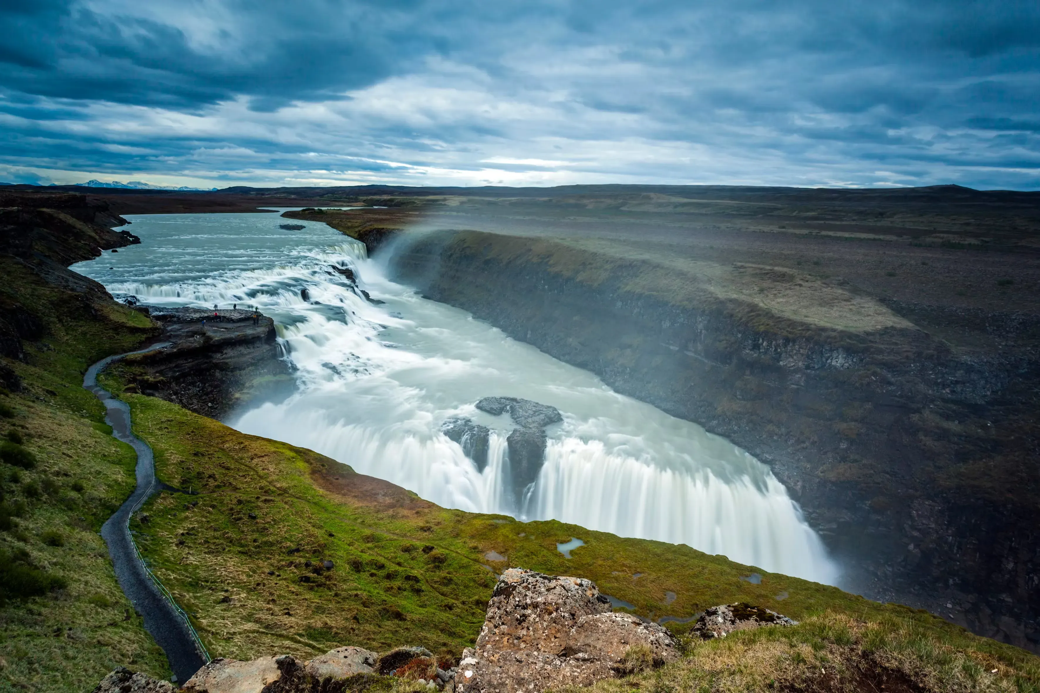 Catarata Gullfoss, na Islândia
