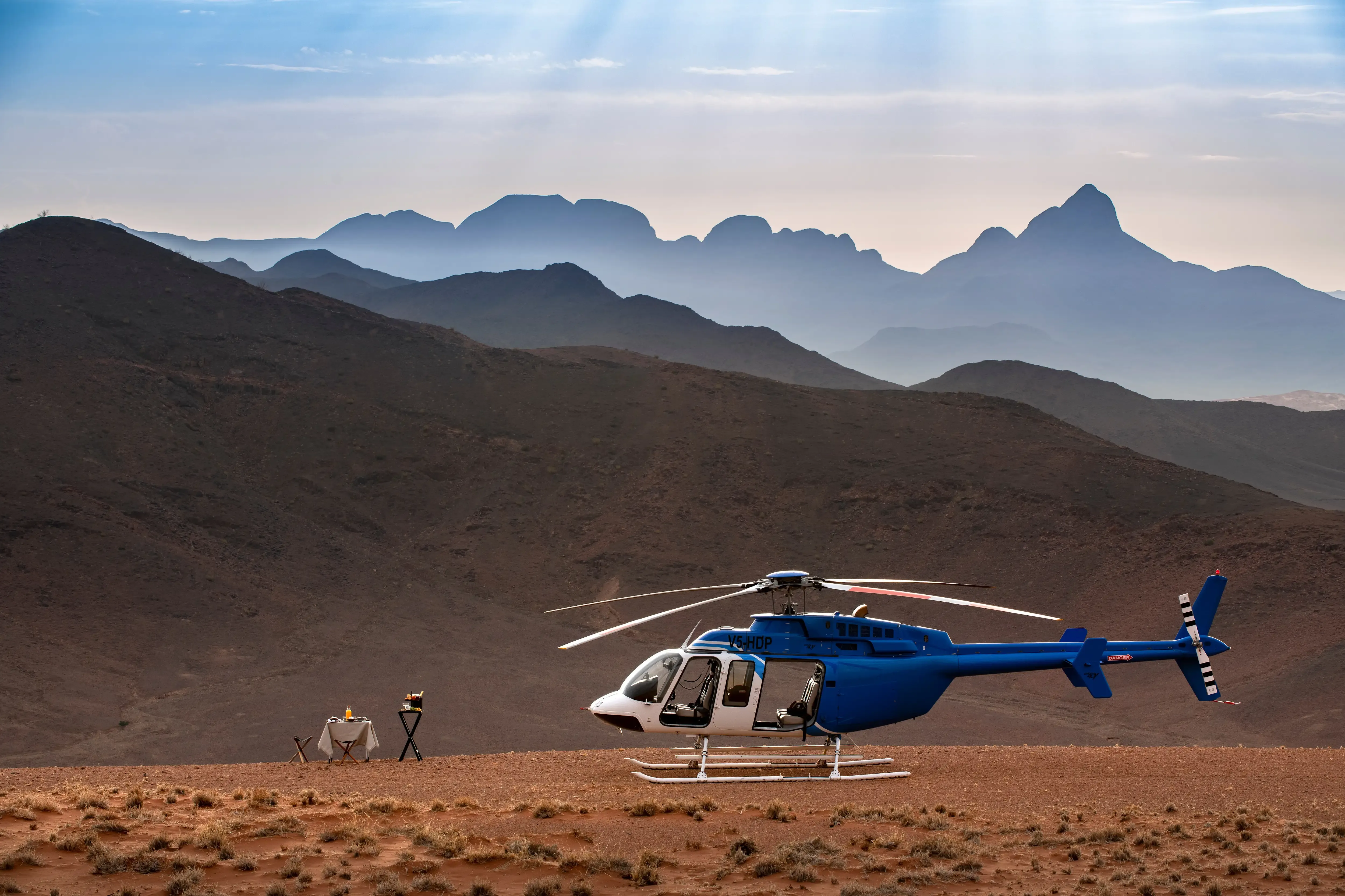 namibia-Sossusvlei-Desert-Lodge-Experience-Scenic-Helicopter-Flight-guest-delight-set-up