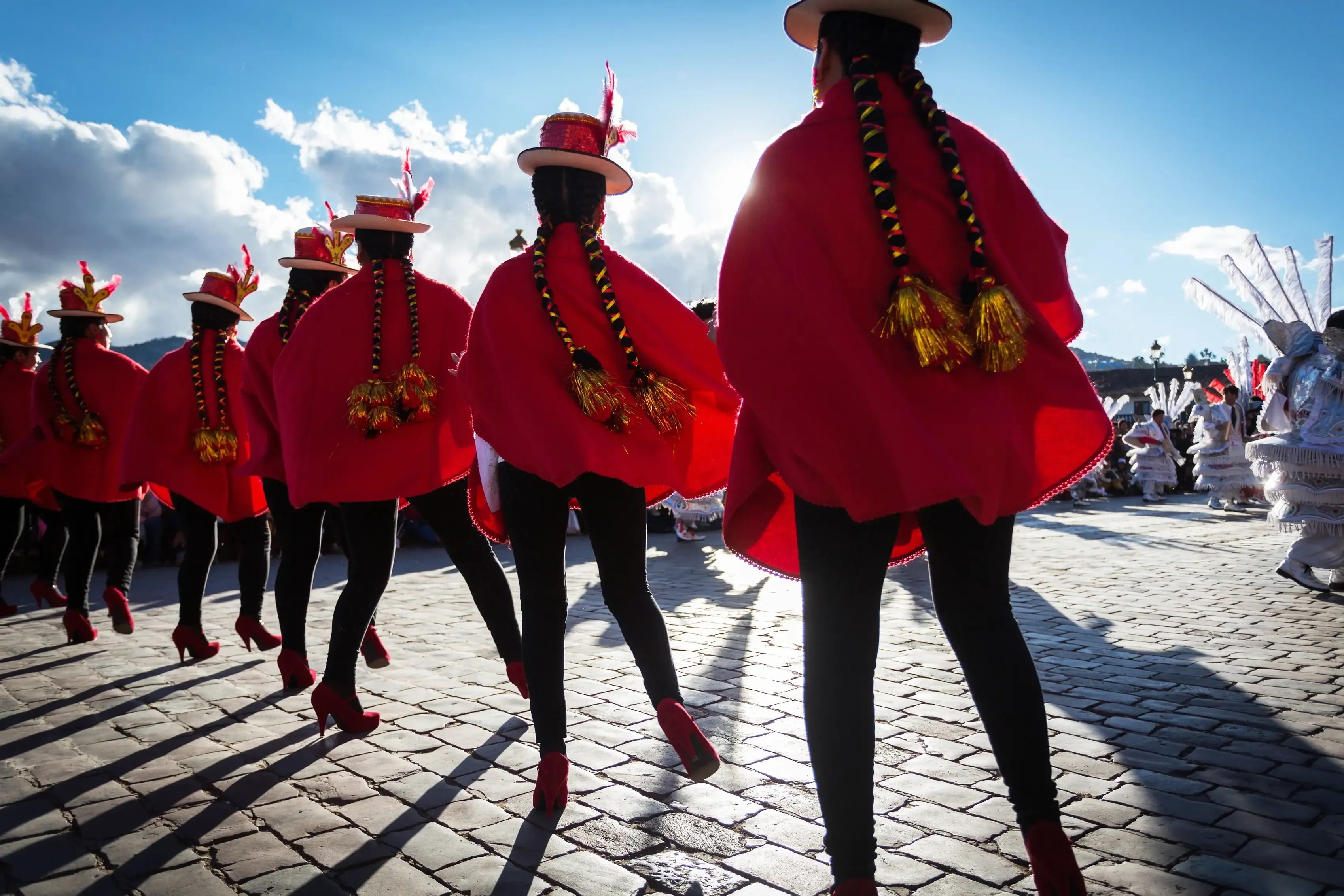 Mulheres em Cusco celebrando
