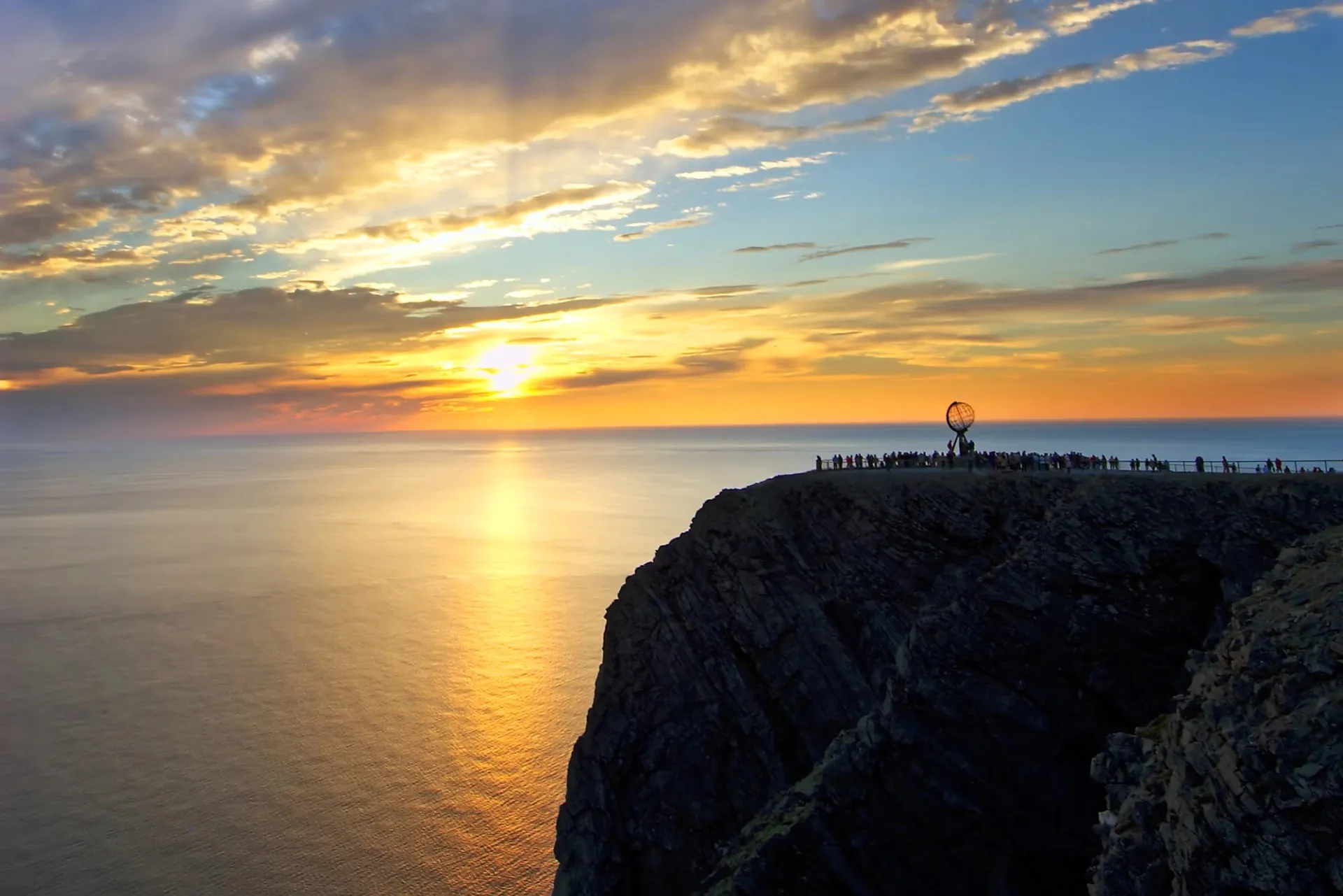 Pôr do sol no Cabo Norte, Noruega
