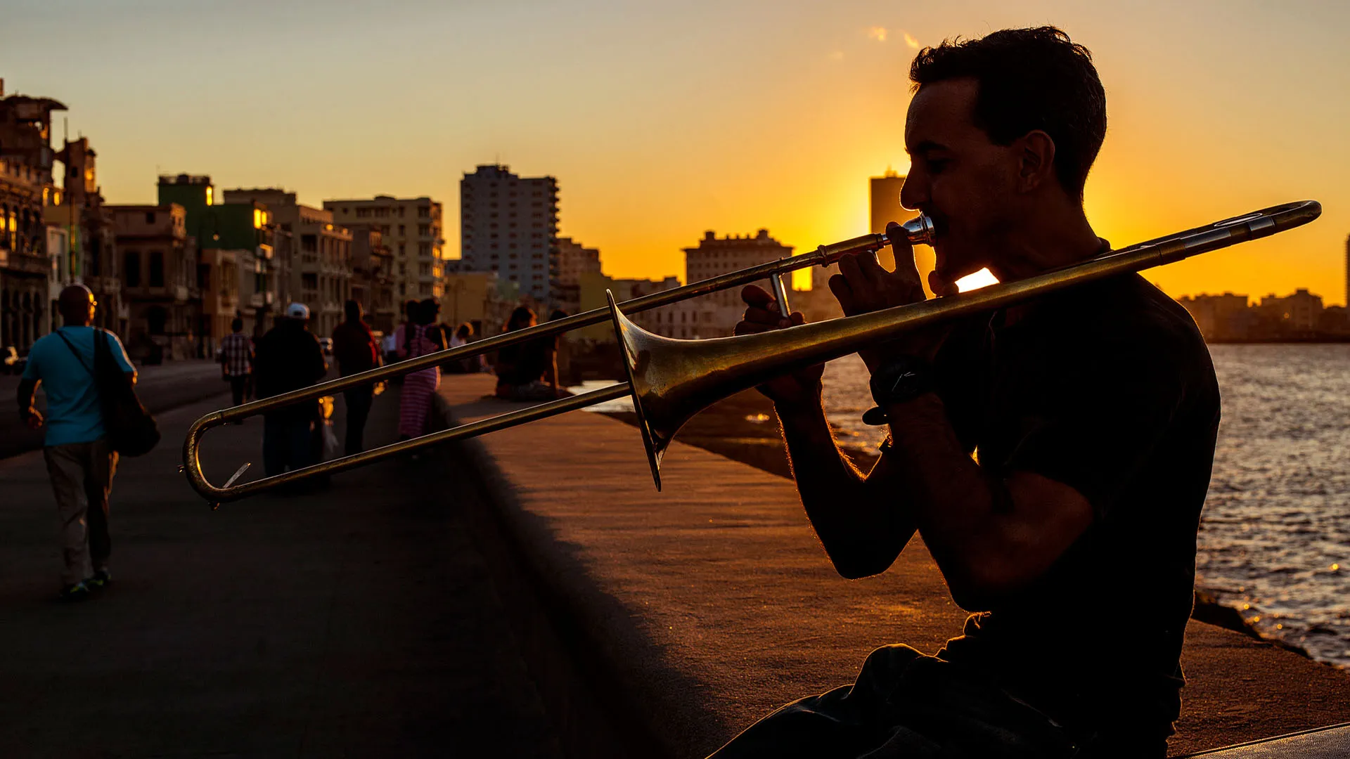 music-sunset