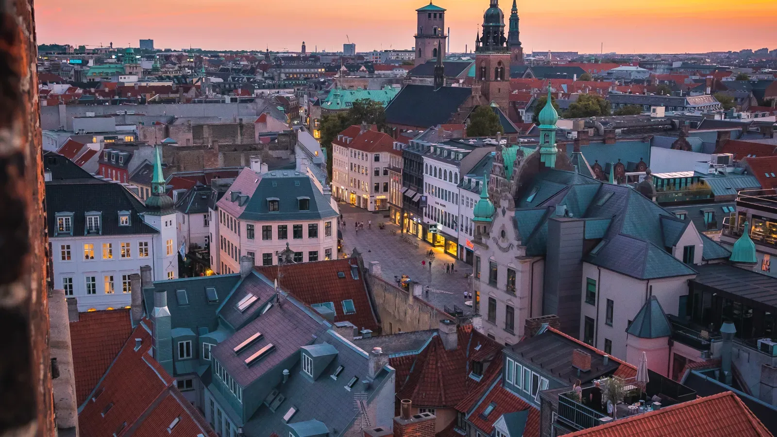 Por do Sol sobre Copenhague, Dinamarca