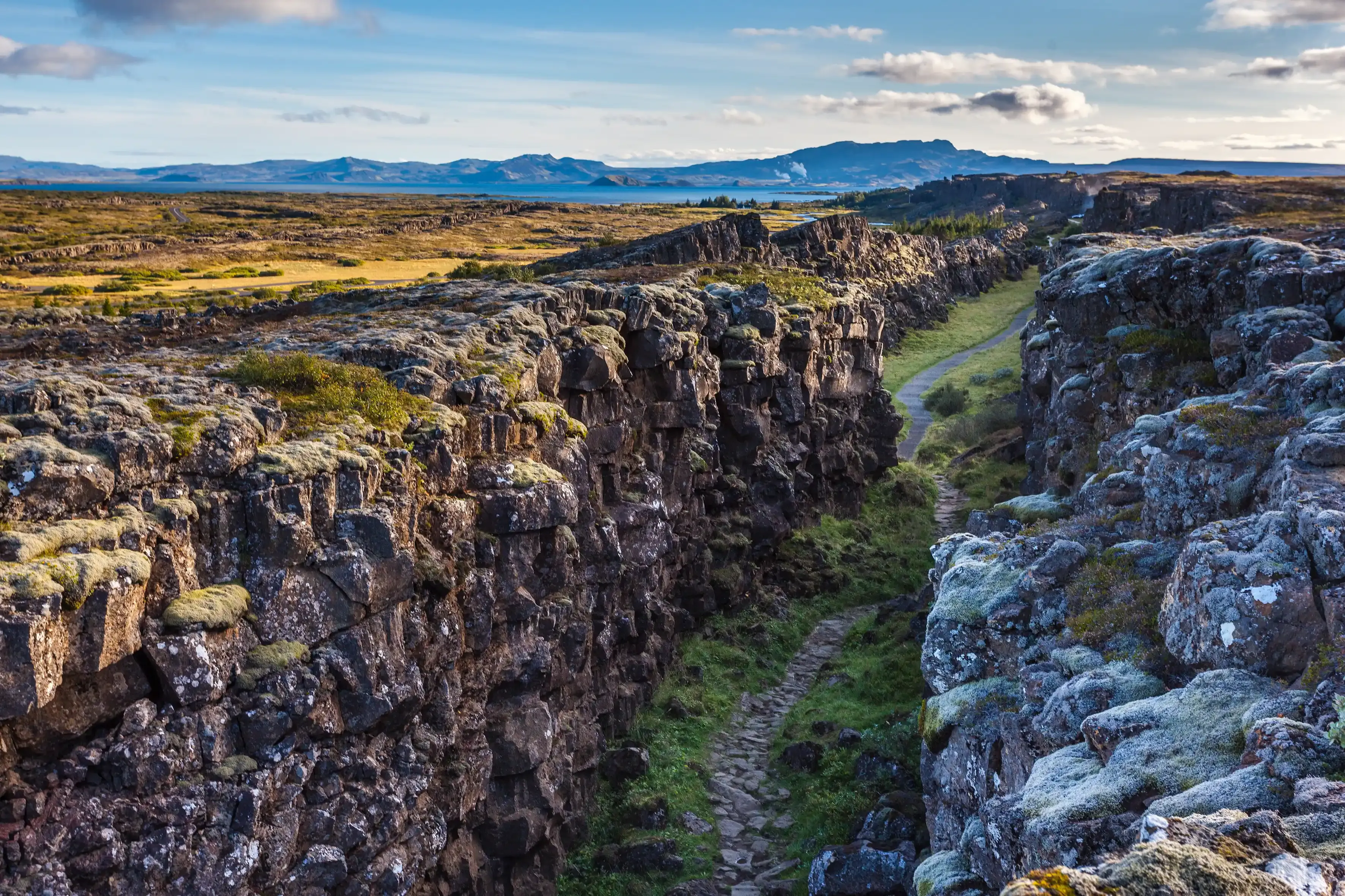 Rochas em Thingvellir, Islândia