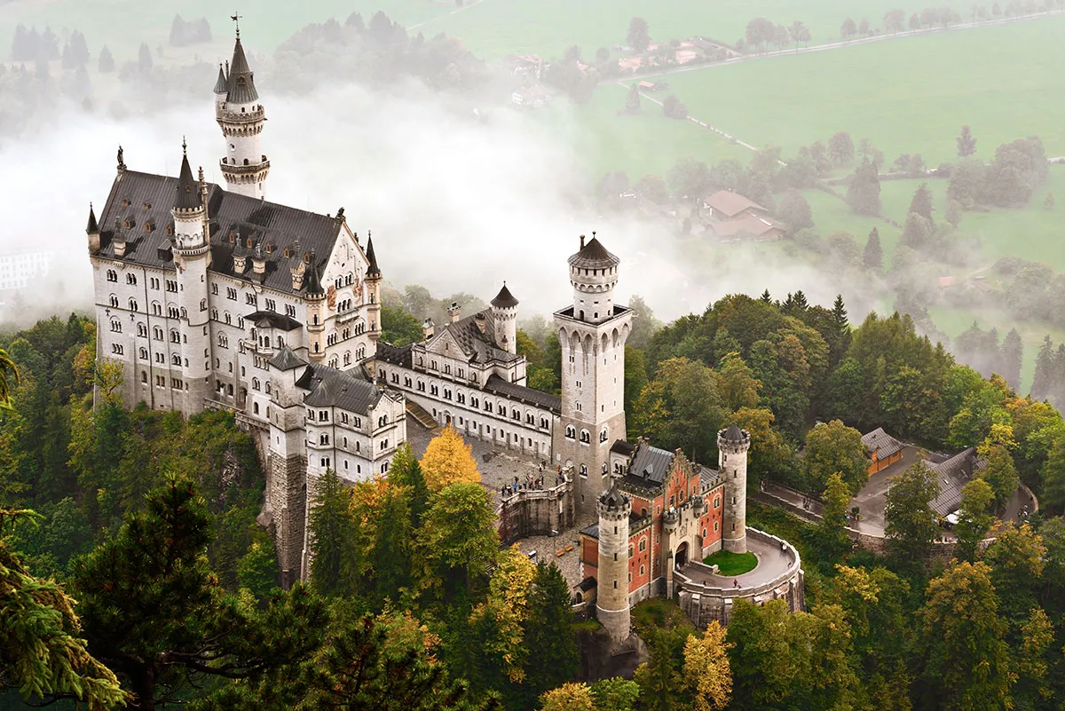 Vista Aérea do Castelo Neuschwanstein, Alemanha