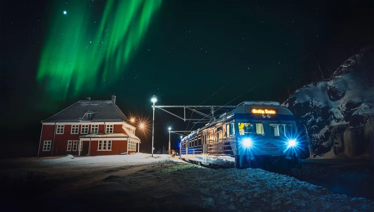Trem da Aurora Boreal, Narvik, Noruega