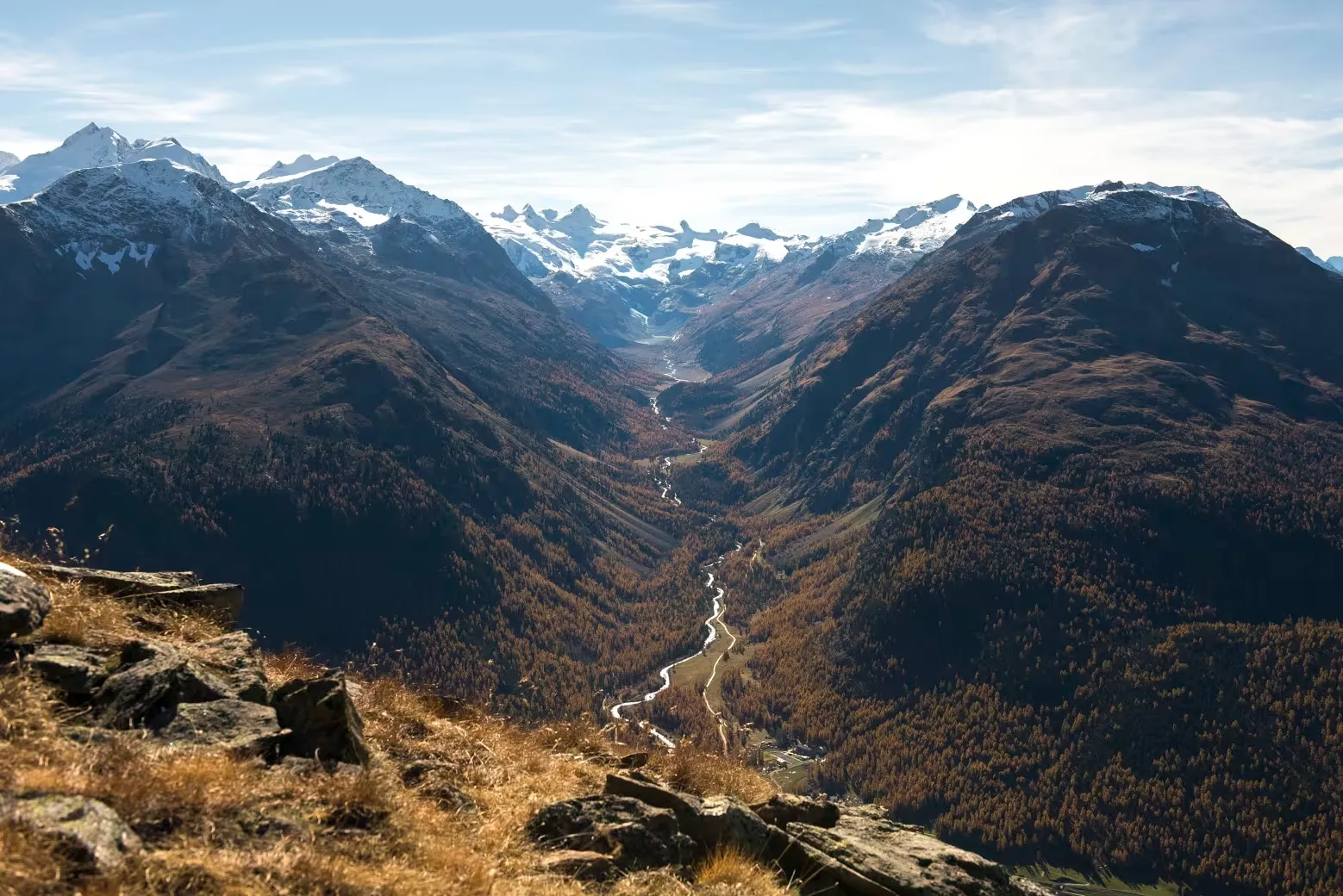 Vista de Pontresina, Suíça